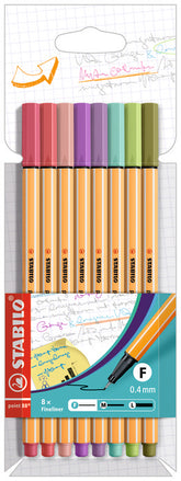Rotulador Stabilo Point 88 Estuche De 8 Nuevos Colores | Stabilo | Pack 1 Unidades